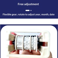 302A Tampon dateur réglable à encre rétractable, en plastique, style japonais et coréen, pour carnet, cadeau, dateur à retour de date