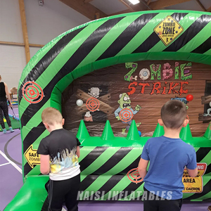 Structure gonflable économique Zombie Strike avec cibles de tir, mur de tir <span class=keywords><strong>Nerf</strong></span> et jeu de tir à l'arc gonflable - Product Image 5