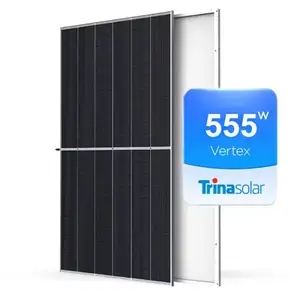 최신 디자인 Trina Vertex 550W 555W 풀 블랙 태양 전지 패널 440/450/550/580/600/700W 태양 광 pv 패널