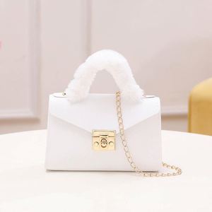 Wholesale Popular Niche Pearl PU Handbag Women Spring New Light Luxury Casual Single Strap String Closure <b>Medium</b> Size - Product Image 2