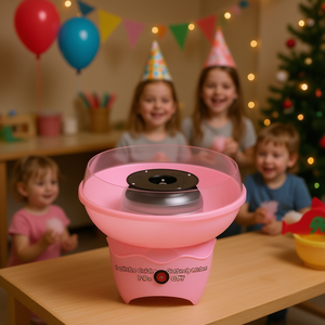 Máquina para hacer algodón de azúcar eléctrica rosa, 1 unidad, regalo para niños, cumpleaños, Navidad - Product Image 2