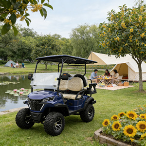 Voiturette de golf électrique personnalisée à quatre places, homologuée pour adultes, à prix très compétitif, certification CE, vitesse de 30 à 50 km/h, autonomie de 90 km - Product Image 1