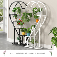 Pot de fleurs en fer en forme de cœur, design moderne, décoration d'intérieur, jardin, balcon, plante, support, vente en gros