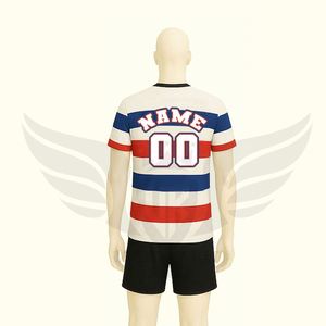 ชุดเสื้อฟุตบอลแบบกำหนดเอง ปี 2026 ลายพิมพ์แบบซับลิเมชั่น ดีไซน์เกาหลี ผ้าเนื้อสัมผัสพิเศษ ชุดฟุตบอลชาย - Product Image 4