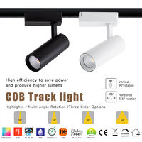 COB pintar LED 20W 30W, lampu sorot desain Modern dapat diatur aluminium untuk Mall SAA bersertifikat 220V toko hotel lampu jejak