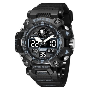 Reloj SMAEL 8078 a Prueba de Agua con Luces LED, Relojes de Hombre de Acero Inoxidable, Relojes Analógicos y Digitales de Cuarzo - Product Image 5