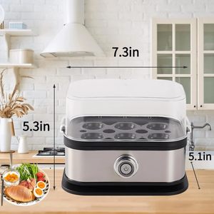 Machine à vapeur multifonctionnelle pour usage domestique, cuiseur à œufs portable en acier inoxydable, mini bouilloire électrique pour la cuisson des œufs au petit-déjeuner - Product Image 6