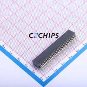 PM254-2-19-W-8.5 Pin Socket Bent Lead Through Hole,P=2.54mm Connector 2x19P 2.54mm 2.54mm Square Hole - Product Image 2