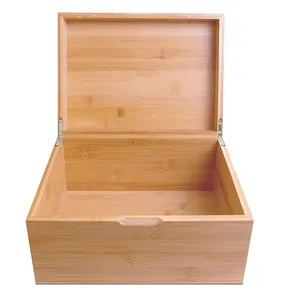 天然木竹収納ボックス花のある装飾収納ボックス蓋付き木製記念品収納ボックス
