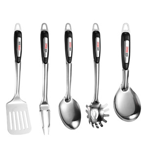 Juego de Utensilios de Cocina de Acero Inoxidable al por Mayor con Espumadera, Pala, Cucharón Ranurado y Accesorios para Ollas para Cocinar y Servir Comida - Product Image 2