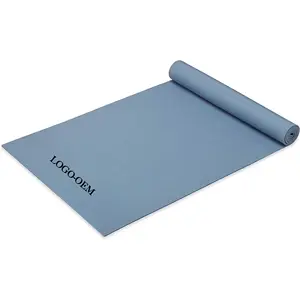 Matras Yoga Premium, tikar Fitness & Olahraga anti Slip, tebal, 5mm untuk semua jenis Yoga, Pilates, & latihan lantai 68 "x 24" x 5mm