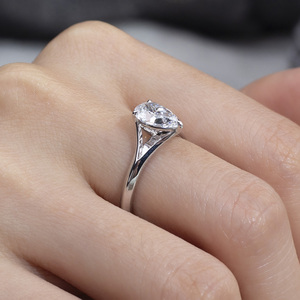 Messi Jewelry MSR-1732 18K Gold Pear Cut Classic Design Solitaire <b>Diamond</b> <b>Ring</b> Engagement <b>Ring</b> IGI Lab Grown <b>Diamond</b> <b>Ring</b> - Product Image 6