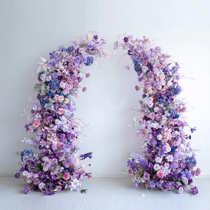 Фиолетовый искусственный цветок свадебная АРКА для свадебного украшения - Product Image 3