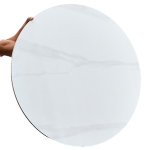 <b>Round</b> Rotating Slab Tabletop For Dining Room Home Use With Support Structure - Product Image 3