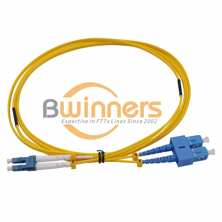 Ponticelli in fibra personalizzati SC/UPC-LC/UPC SM DX 2.0mm ponticello in fibra ottica monomodale cavo patch in fibra ftth