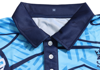Maillot de cricket bleu personnalisé, nouveaux vêtements de sport respirants et durables avec conception uniforme de sublimation