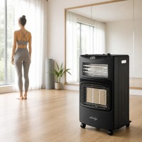 Radiant Foldable Gas Electric Heater 2 in 1 CE Certified Portable Indoor 3 Heat Settings Remote Energy Saving