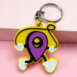 Luxe designer op maat gemaakte siliconen mode rubberen sleutelhanger 2D sneaker sleutelhanger groothandel voor tas - Product Image 3