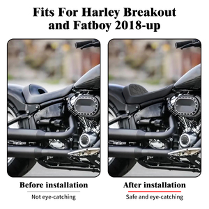 เบาะนั่งหน้ารถจักรยานยนต์แบบเดี่ยวสีดำประดับเพชรสำหรับ Harley softail Breakout fatboy flstf fxbrs 2018 <span class=keywords><strong>2019</strong></span>ขึ้น - Product Image 6