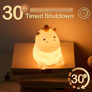 <span class=keywords><strong>Veilleuse</strong></span> LED ATSUI <span class=keywords><strong>Hippo</strong></span>, Lampe Animale Nouveauté en Silicone Alimentaire, 2 Niveaux de Luminosité Réglables, Décoration de Bureau pour Crèche, Cadeau Amusant pour - Product Image 2