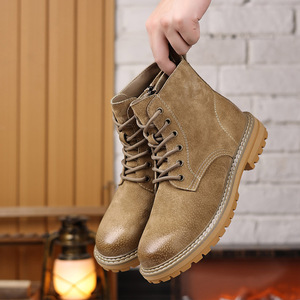 2026 New <b>Men</b> High Top All-match Retro <b>Work</b> <b>Shoes</b> Mid-top Outdoor Ankle Boots - Product Image 1