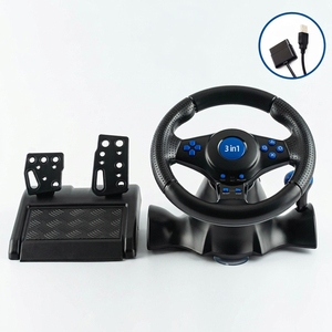 <span class=keywords><strong>Volante</strong></span> <span class=keywords><strong>de</strong></span> Juego con Vibración Tres <span class=keywords><strong>en</strong></span> Uno, con Cable, para <span class=keywords><strong>PS2</strong></span>/PC, Compatibilidad Universal - Product Image 3
