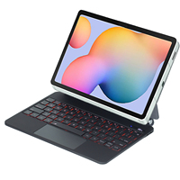 Keyboard Nirkabel USB-C RGB Backlit Magic BT Baru dengan Trackpad, Tilt yang Dapat Disesuaikan, dan Layar Baterai untuk Tablet 2024 SM-P620/625