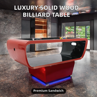 Table de billard moderne 8 pieds et 9 pieds, design carré simple, avec plateau en ardoise, pour intérieur et extérieur, modèle 2026, en promotion