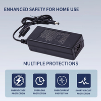 Adaptateur secteur de bureau 60W 24V 2.5A DC avec prise UK, fabriqué en usine |   Certifié CE/GS |   OEM/ODM pris en charge |   Matériau PC/ABS