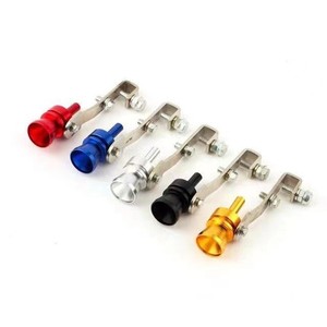 Punta de escape de aluminio roja, azul, negra, plateada, dorada, universal para coche y motocicleta, accesorio de modificación de tubo de escape SMLXL - Product Image 1