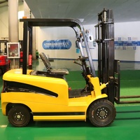 Chariot élévateur électrique à charge lourde de 4 tonnes RTS avec 4 roues motrices et direction assistée pour la manutention de matériaux sur chantier, travail efficace