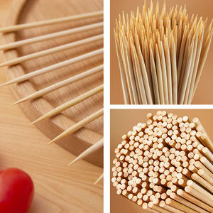 Brochetas de bambú para barbacoa de longitud personalizada Natural, palillos de bambú para asar a la parrilla compostables para barbacoa, Camping y cocina al aire libre - Product Image 4