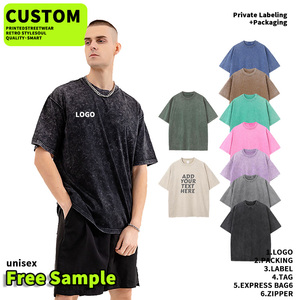T-Shirt Oversize Pesante TopSeller, Magliette in Cotone Spesso con Lavaggio Acido per Uomo, Personalizzabili Vintage in Bulk 230Gsm - Product Image 3