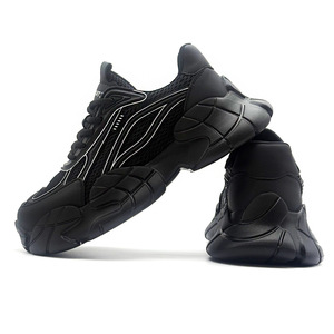 Chaussures Chunky pour Hommes à Semelle Épaisse, Rehaussantes, Sportives, avec Tige en Maille, Semelle Extérieure en Caoutchouc, à Lacets, Bout Rond, Semelle Intermédiaire en EVA, Idéales pour l'Été - Product Image 3