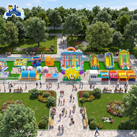 Parc de châteaux gonflables géants modulaires en PVC personnalisés en usine