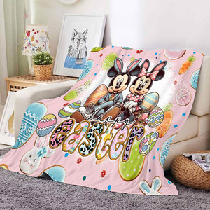 Couverture en polaire à thème de Pâques, dessin animé 3D, mignonne, personnalisée, décoration de chambre, couverture de canapé, cadeaux pour enfants et adultes - Product Image 4