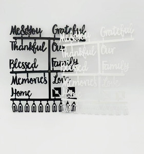 Lettere di plastica del supporto dell'immagine di colore su ordinazione di vendita calda con la parola corsiva per la lavagna intercambiabile di legno della lettera del feltro - Product Image 6