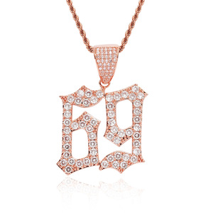 Pendentif numéro <span class=keywords><strong>69</strong></span> tendance en zircon incrusté, style hip-hop, inspiré du <span class=keywords><strong>rappeur</strong></span> européen et américain 6ix9ine, accessoire d'oreille 2026 - Product Image 3