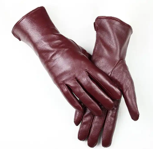 Nouveau design Gants d'extérieur doux et chauds pour hiver avec écran tactile Gants en cuir de chèvre pour femmes - Product Image 3