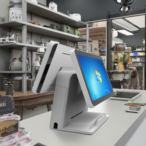 15 inch thức ăn nhanh POS Tiền mặt đăng ký Màn hình kép Beauty Salon hệ thống với cảm ứng duy nhất 120 Wát dịch vụ điện POS thiết bị - Product Image 5