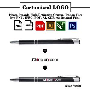 High Quality Ball <b>Pen</b> With Logo Custom Wholesale Ball Metal Promotional Business <b>Gift</b> Aluminum Alloy Ballpoint <b>Pens</b> - Product Image 3
