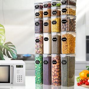 Juego de 24 Recipientes de Plástico para Organización de Despensa, Recipientes Herméticos para Almacenamiento de Alimentos - Product Image 4