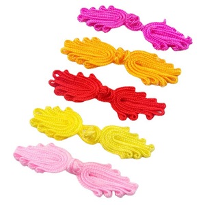 Оптовые тканевые китайские пуговицы-лягушки с узелковым креплением, моющиеся, с дизайном «Пальмовая капуста» для ципао, ханьфу, тан-костюма - Product Image 4