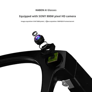 Gafas Inteligentes 2025 con Cámara de IA de 800W Píxeles, Grabación de Fotos y Vídeos HD, Llamadas de Voz, Traducción, Marco de Plástico y Metal - Product Image 4