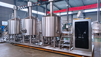 Équipement de micro-brasserie 600L avec cuve sous pression et pompe contrôlées par PLC, système de fermentation d'alcool pour pub