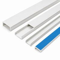 Goulotte de câblage en PVC 40x16mm pour signalisation numérique et écrans d'affichage intérieurs dans les projets de salles d'exposition de détail