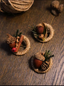 Broche de Piñas y Semillas de Plantas H393 para Mujer/Hombre, Flores Artificiales para Decoración del Hogar y Uso Personal - Product Image 6