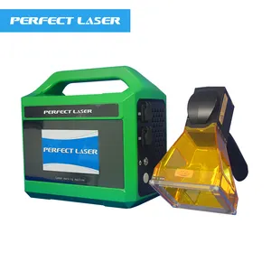 Perfeito Laser-20w 30w Mini Marcadores A Laser De Fibra Portátil De Metal Placa De Marcação Preço Da Máquina