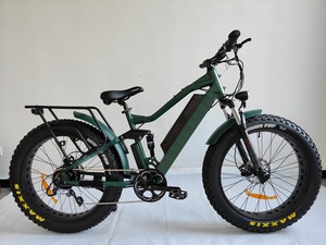 Bicicletta elettrica con motore posteriore diretto in fabbrica da 26 pollici con sospensione completa e grasso pneumatico batteria grande <span class=keywords><strong>Mountain</strong></span> Ebike 48v tensione - Product Image 3