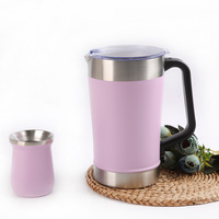 Jarras de agua de acero inoxidable de galón termo al vacío personalizadas juego de jarras de café de metal aisladas